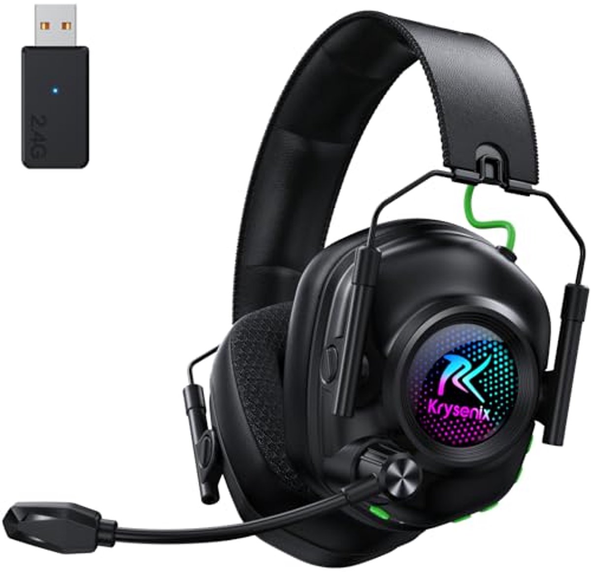 Draadloze Gaming Headset voor PC, PS4, PS5, Mac en Switch - Bluetooth met Microfoon en Ruisonderdrukking