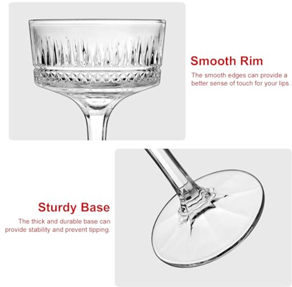 OTIX Champagnecoupe Glazen - Coupe Glazen - 12 Stuks - Glas