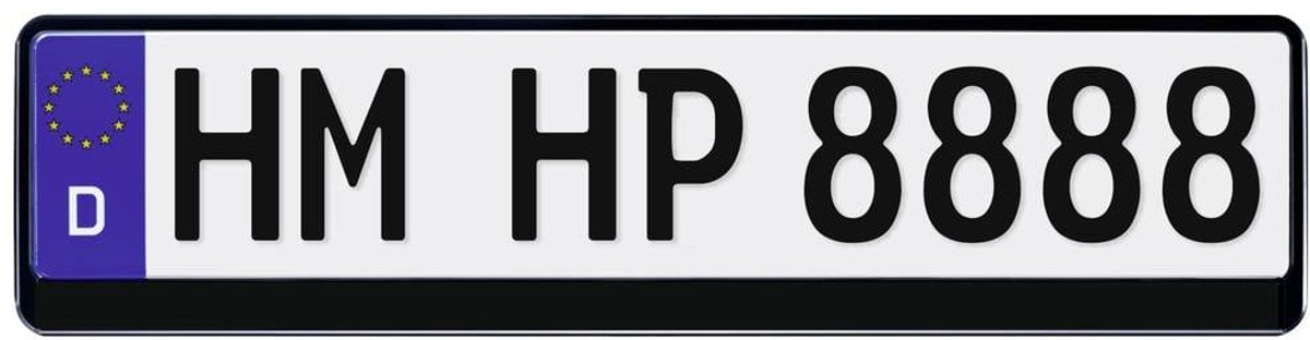 HP Autozubehör Kunststof Kentekenframe Zwart (b x h) 520 mm x 114 mm