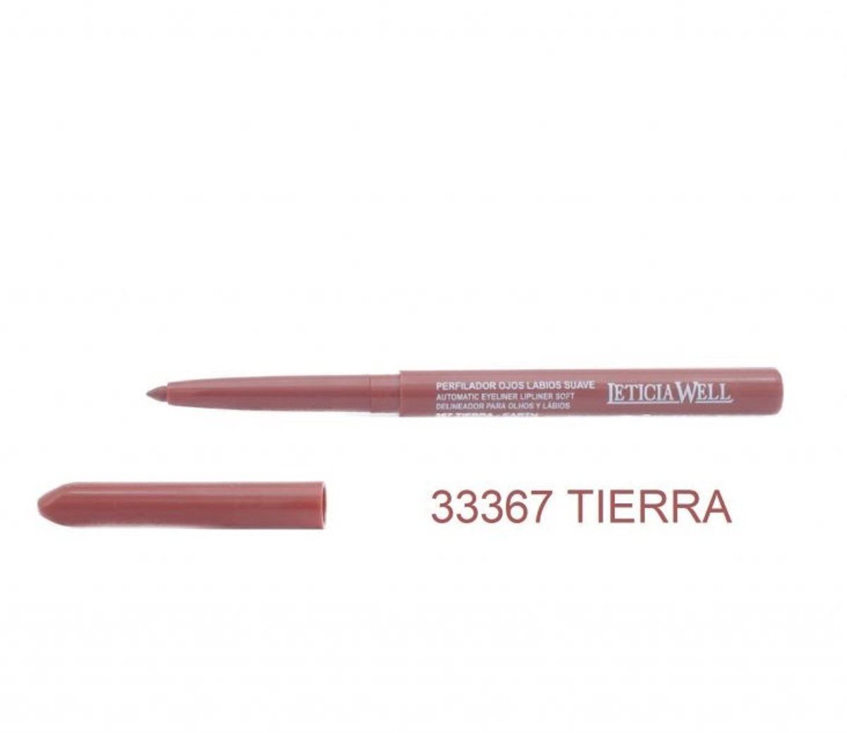 Leticia Well - Caramel/Earth lippotlood en oogpotlood draaibaar zacht / Automatic Eyeliner Lipliner Soft - Nummer 33367 - 1 stuks