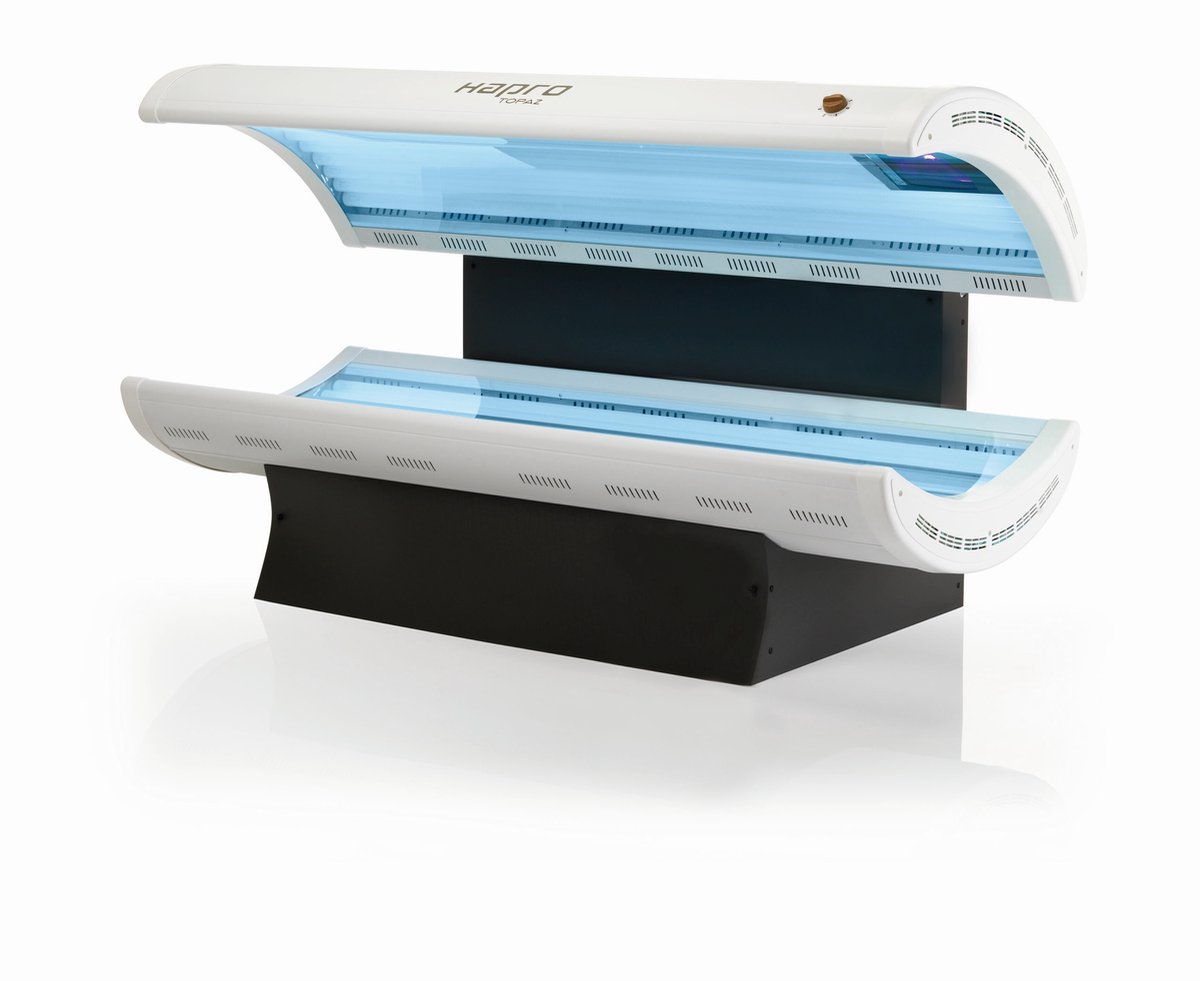 Hapro zonnebank TOPAZ 24/1C - Dubbele zonnebank - 400w gezichtsbruiner - 2 jaar garantie