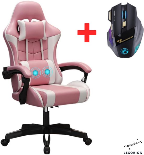 Lexorion Ergonomische Gaming Stoel met Gratis RGB Gamingmuis - Lexorion - €89,95