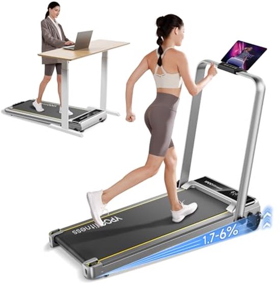 Loopband voor Thuisgebruik met Helling en Stil Ontwerp - - Loopband - €445,93