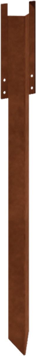 Cortenstaal grondpin - Hoogte borderrand XL 45 cm - Roestkleur - MySteel