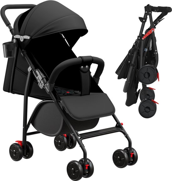 PIPIPOXER Kinderwagen, opvouwbare buggy, sportwagen,