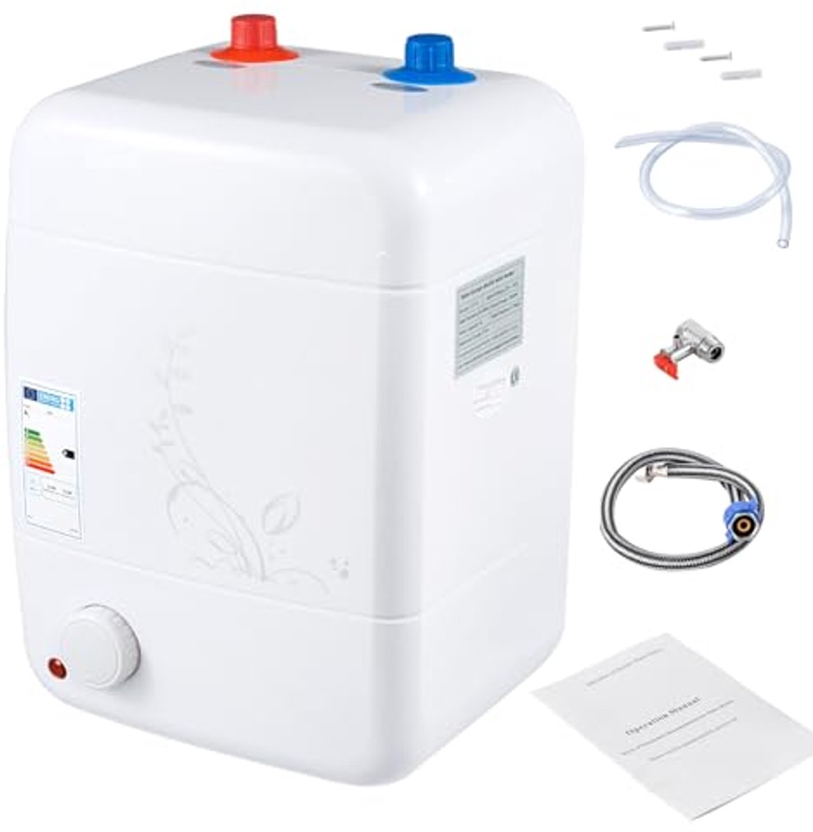 Kleine ondertafel boiler 8 liter - 1500W temperatuur instelbaar