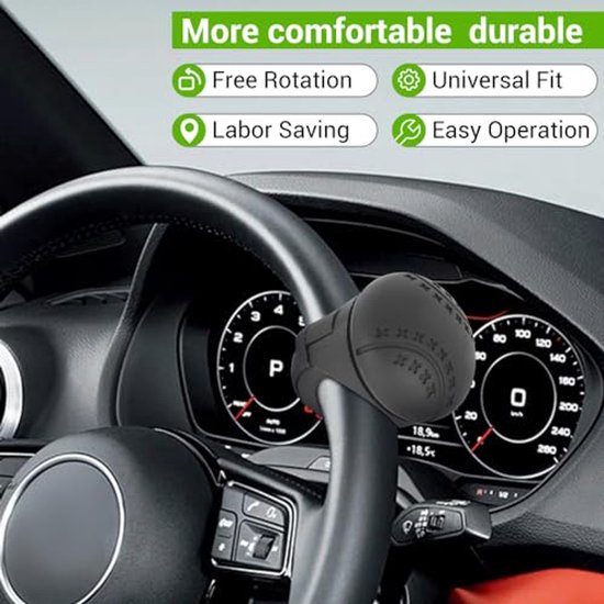 360° Antislip Stuurwiel Spinner voor Auto, SUV en Vrachtwagen — afbeelding 4