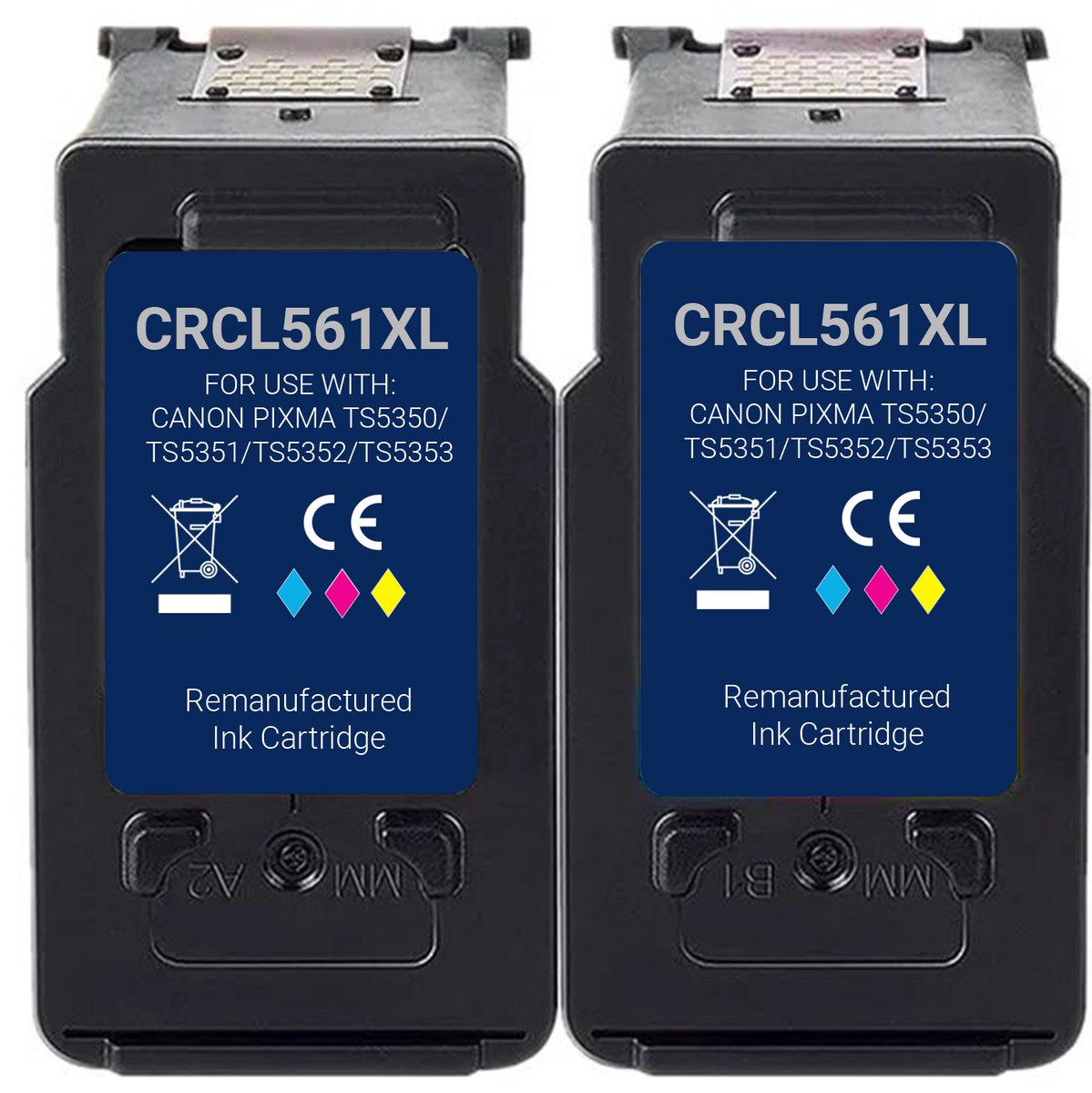 Boxstuff Inkt geschikt voor CL-561XL – Inkt Cartridge 2-pack voor Canon Pixma TS5350 / TS5351 / TS5352 / TS5353 / TS7450 / TS7451 / TS5350A / TS5400 Series / TS5450 / TS7450 Series / TS5355 Printer - Multipack Kleur