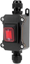 TOVBMUP IP65 waterdichte in-line kabelschakelaar - met rode indicator - 220V 30A - DPST-tuimelschakelaar - aan/uit-tuimelschakelaar met twee standen