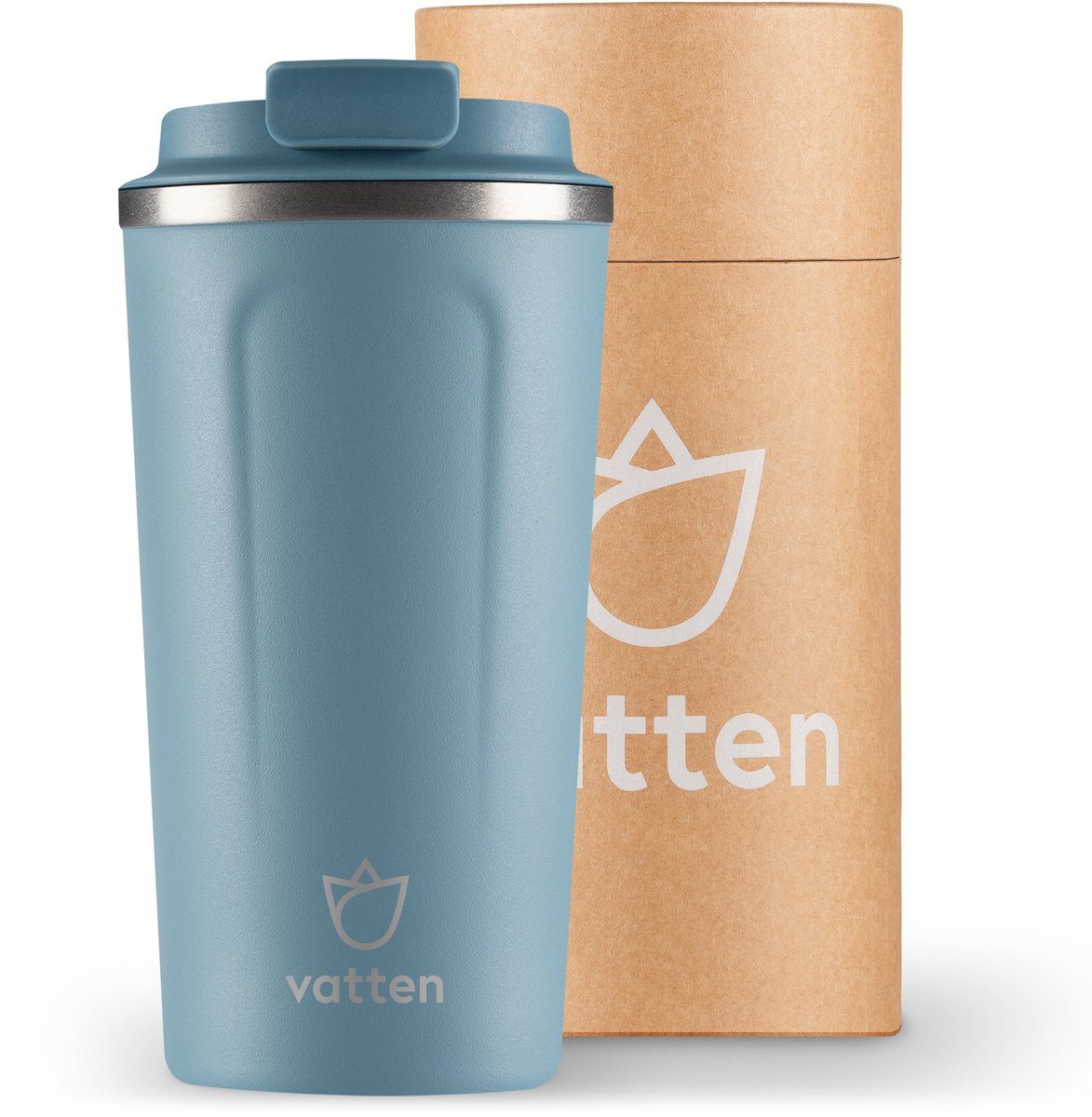 Vatten Thermosbeker - Koffiebeker - Travel Mug - Blauw - 500ml - Theebeker