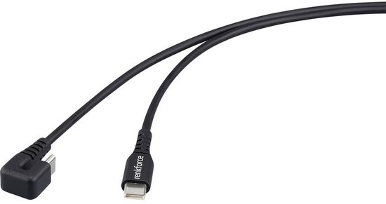 Câble USB Renkforce USB 2.0 USB-C mâle, USB-C mâle 1,00 m Zwart Prise 180° rotative RF-6721078