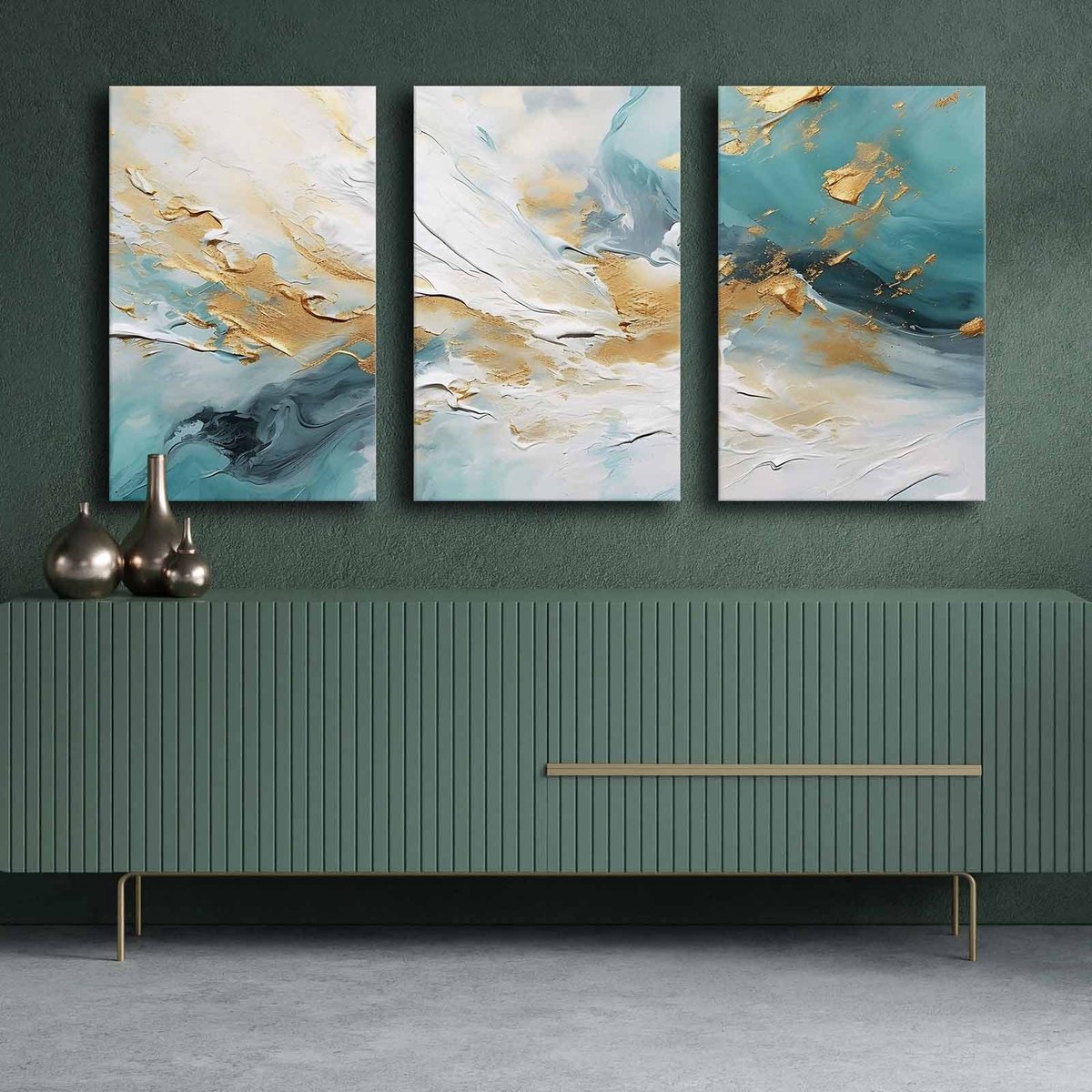 Asir - Decoratief Canvas Schilderij - 3-delige Set - Veelkleurig - 145 x 70 cm