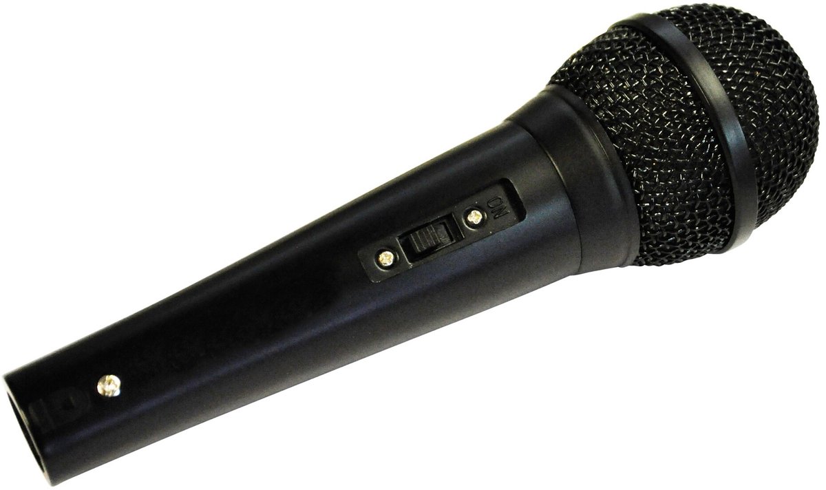 Mr Entertainer bedrade karaoke microfoon - XLR - 6,35mm Jack / zwart - 3 meter