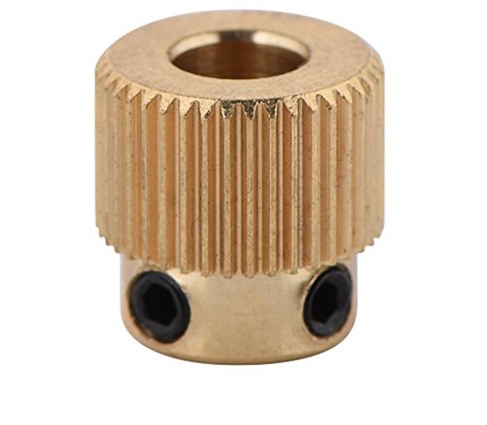 MMOBIEL 5x Messing Extruder Tandwiel – 40 Tanden, Voor Creality 3D-printers Zoals Ender 3 V2, Pro, CR-10, Met Inbussleutel