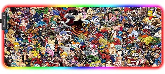 Groot RGB Gaming Mouse Pad 800 x 300 mm met LED verlichting en Antislip Onderkant