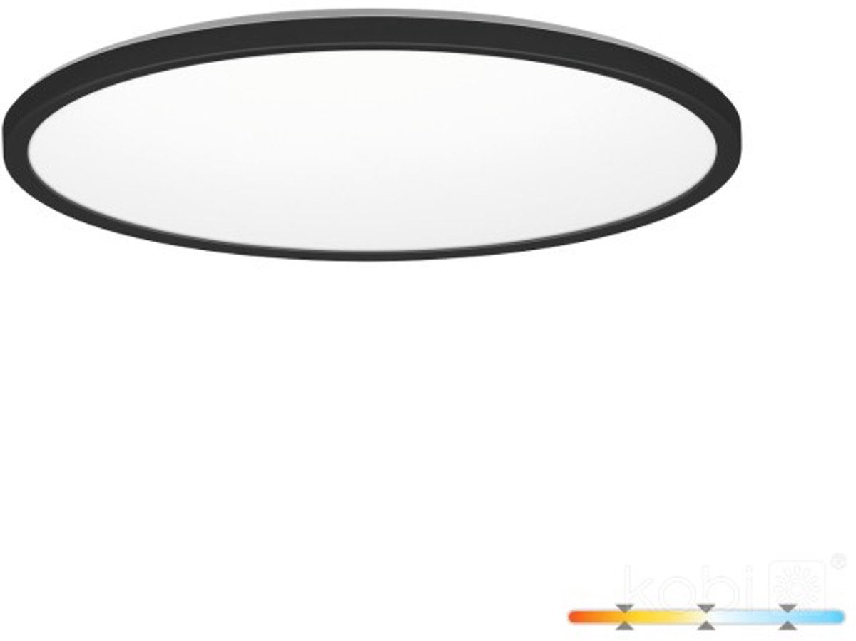 LED Plafondlamp NIVERA CIRCLE 12W Zwart - IP54 - 3CCT 3000K/4000K/6000K | Geen fitting | Warm Wit-Koel Wit-Daglicht | 12 watt | 30.000 Branduren