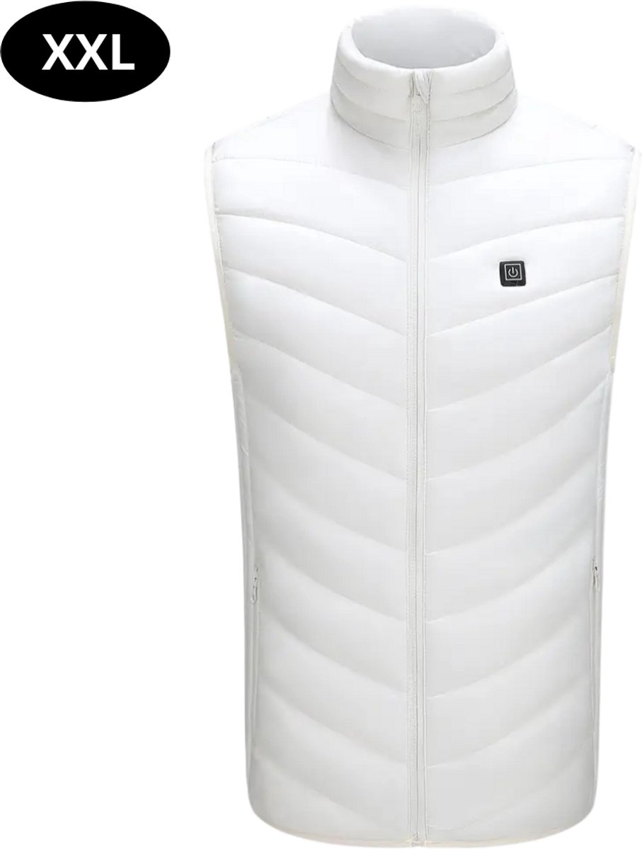 Bovista Verwarmde Bodywarmer Heated Vest Elektrische Bodywarmer Extra Warm Water Afstotend Oplaadbaar Dames Wit