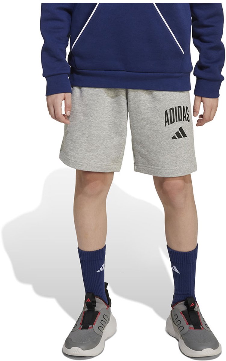Adidas Seasonals Essentials Collegiate Typography Korte Broek 15-16 Years Kinderen Zwart