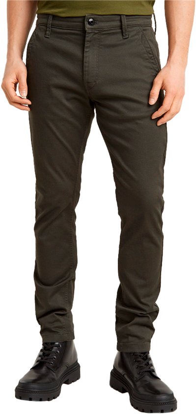 G-Star Raw Broek dames Weld Skinny Chino met hoge taille , groen (Shadow Olive C105-B230) , 25W / 30L