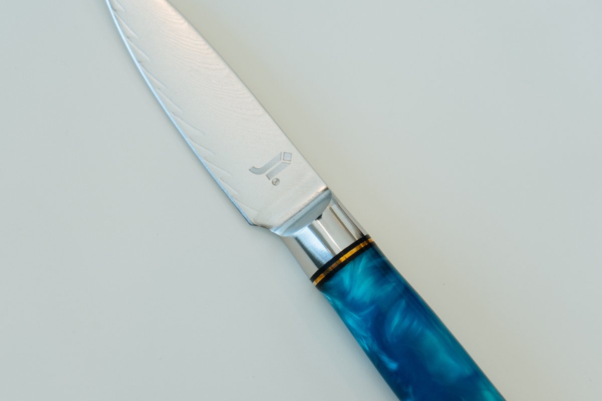 JI Paring Knife - Damascus mes - Groentenmes - Keukenmes - Koksmes - 8 Cm (3.2 inch)