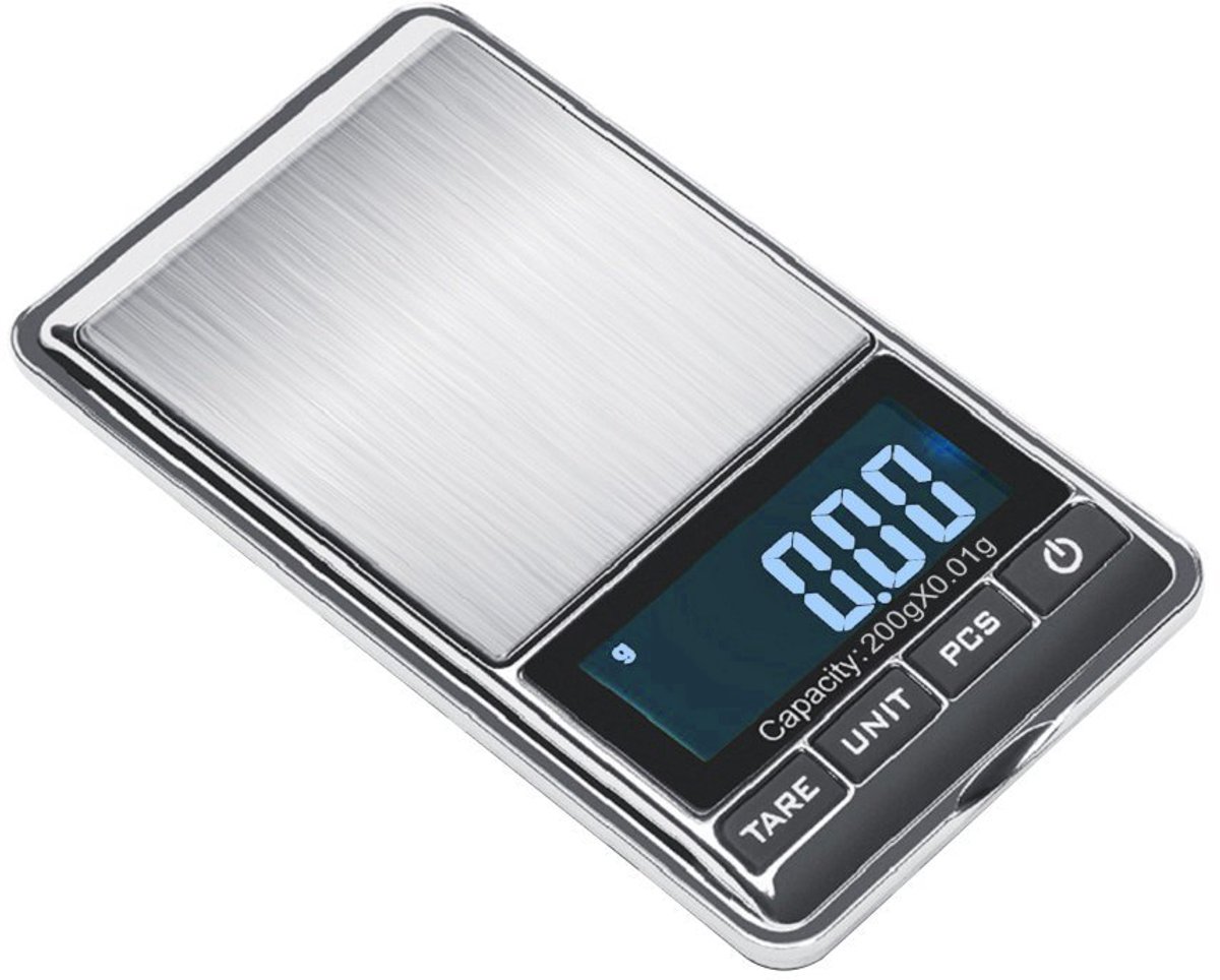 Cuhostki - 1 Stuk - 1kg/0.1g - Digitale Weegschaal 0.1g Kleine Weegschaal - Gramweegschaal - Portabele Digitale Weegschaal - Hoogprecies