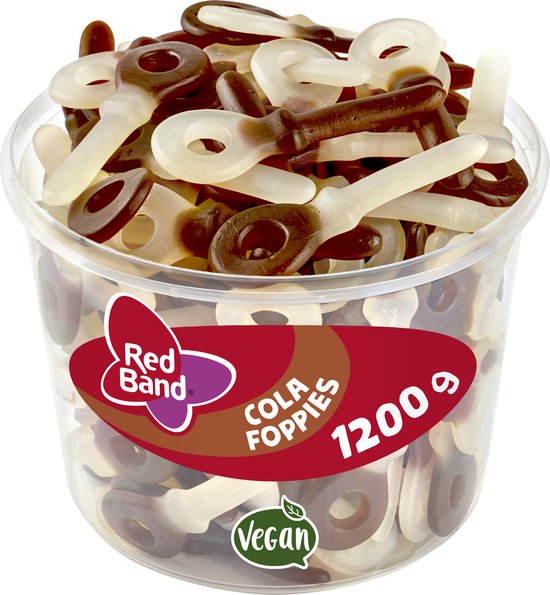 Red Band Cola foppies snoep sleutels - klassieke colasmaak - silo 100 St
