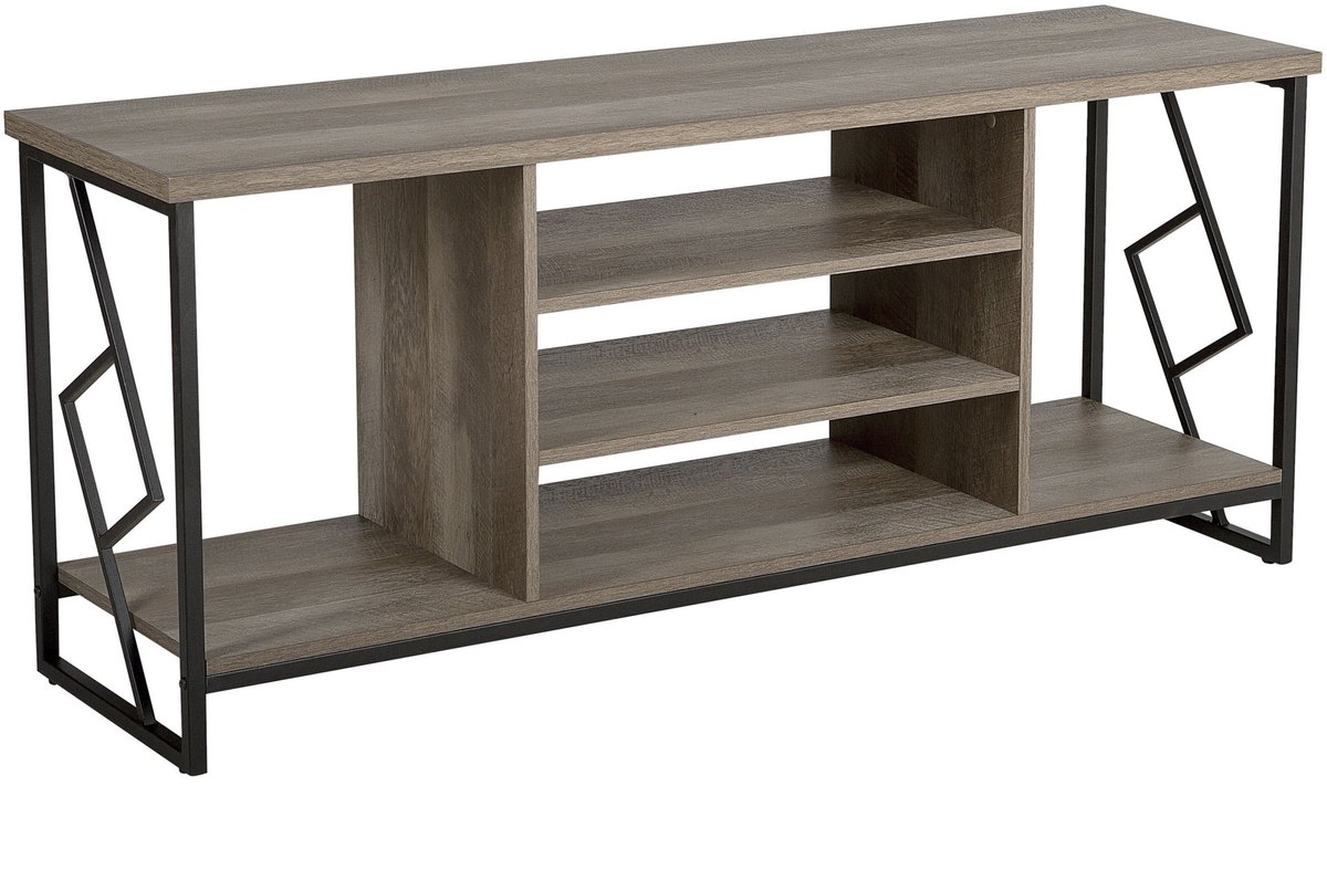 Beliani FORRES - TV-meubel - Donkere houtkleur - Spaanplaat Bruin