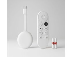 Chromecast streaming tv dongle 4K - Android tv - Google assistant - Netflix & YouTube - 2GB RAM / 16GB ROM - incl. batterijen