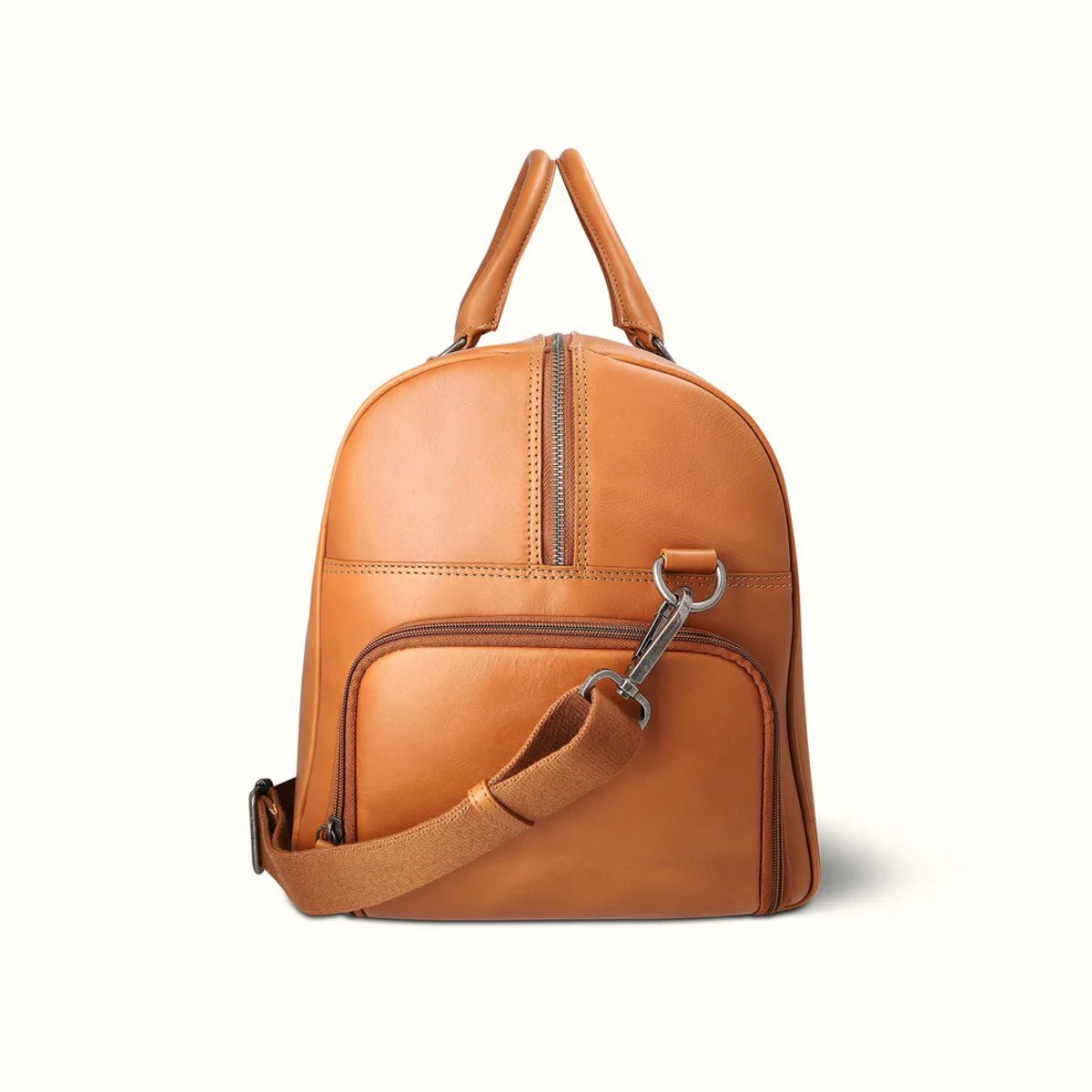 Highlands Leather Sutherland Travel Bag – Premium Leren Reistas – Handgemaakt & Duurzaam – Ruim, Functioneel & Tijdloos – 49x30x26 cm – Cognac