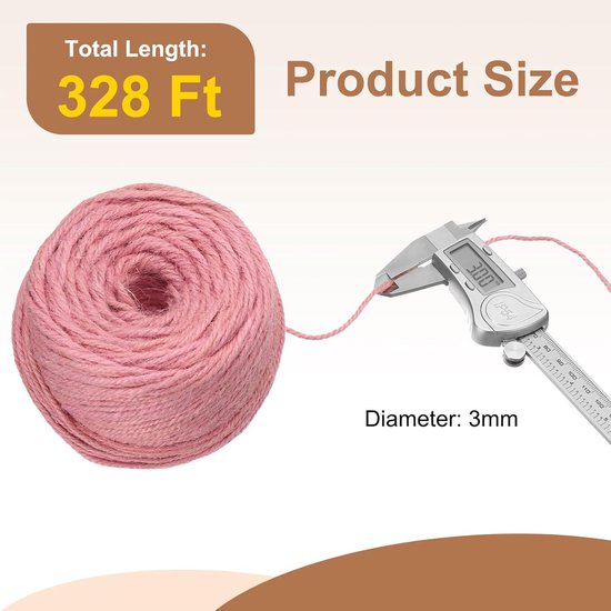 Jute Touw Koord 3mm Geel Groen - MT Papier