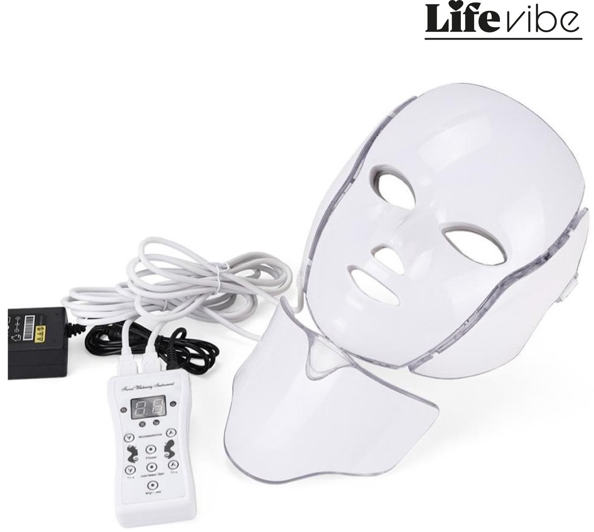 LifeVibe® Gezichtsmasker - 7 kleuren voor 7 behandelingen - Licht therapie - Gezichtstherapie - Collageen & Led Masker - Rood Licht Therapie - Infraroodtherapie