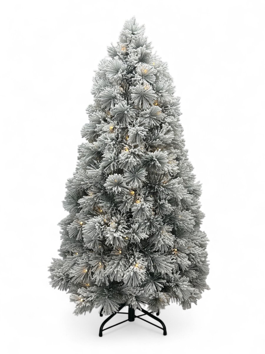 Kunstkerstboom met sneeuw inclusief verlichting