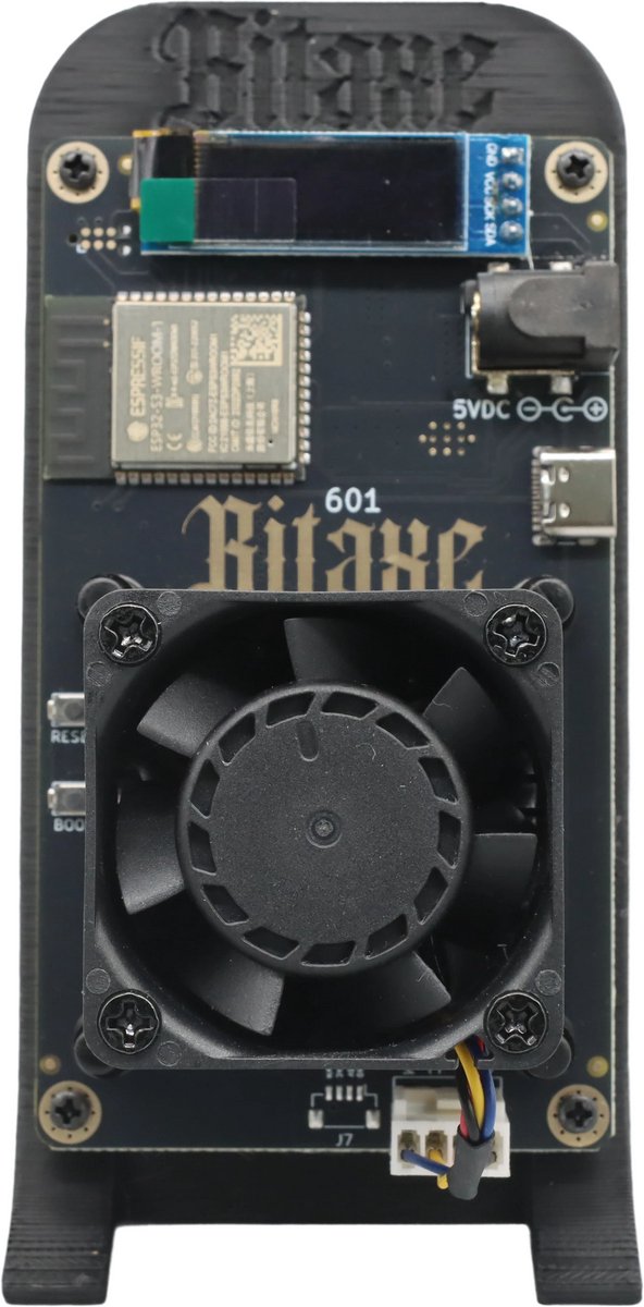 Bitaxe 601 Gamma - Inclusief Stand & EU Stekker - 1.2 TH/s - Bitcoin Mini Miner Kit - Versie 2025 - Zwart — cadeau in Cadeau-ideeën - foto 3