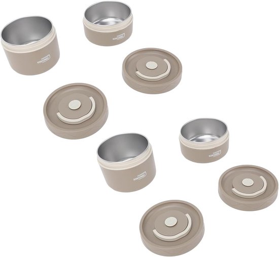 Allecto plus - Draagbare Geïsoleerde Lunchbox van Roestvrij Staal met Thermische Zak | Voedselcontainer voor onderweg | Thermosbeker | Lichtgewicht en Multifunctioneel