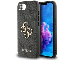 Guess 4G Metal Logo telefoonhoesje voor iPhone 16e & 17e - luxe ontwerp - Grijs