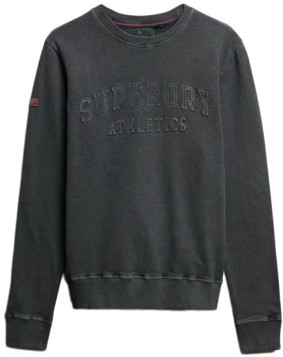 Superdry Athletic Emboss Relaxed Fit Sweatshirt S Man Zwart