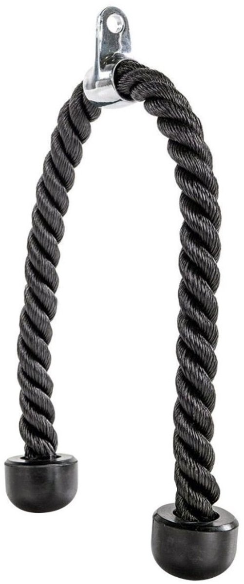 AJ-Sports Tricep touw 90cm - Ergonomische Tricep touw - Tricep Rope - Pull Down - Krachttraining - Biceps - Fitness - Zwart
