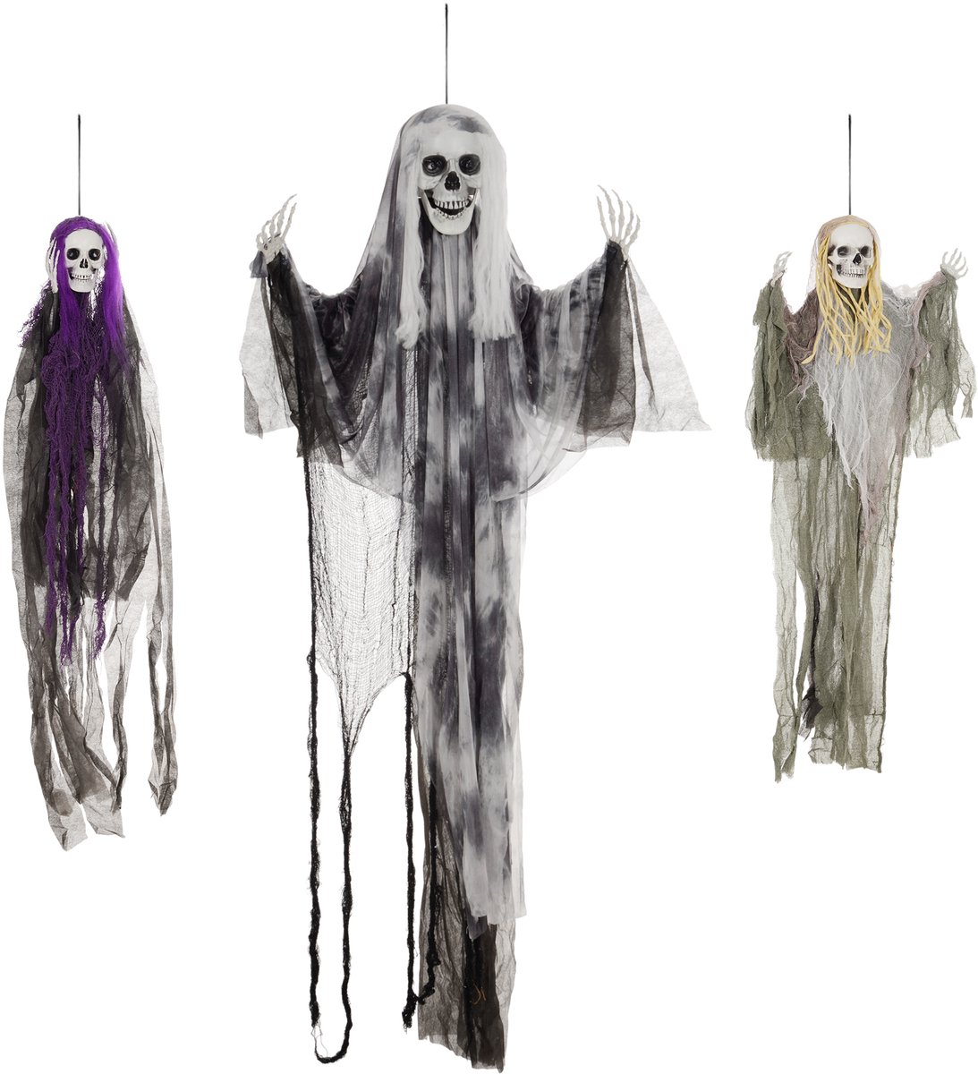 HOMCOM Halloween Decoraties Polyester, Staal 60L x 17B x 200H cm Meerkleurig