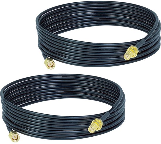 Bingfu 3 meter N-jack naar RP-SMA-stekker Low Loss RG58-coaxkabel met