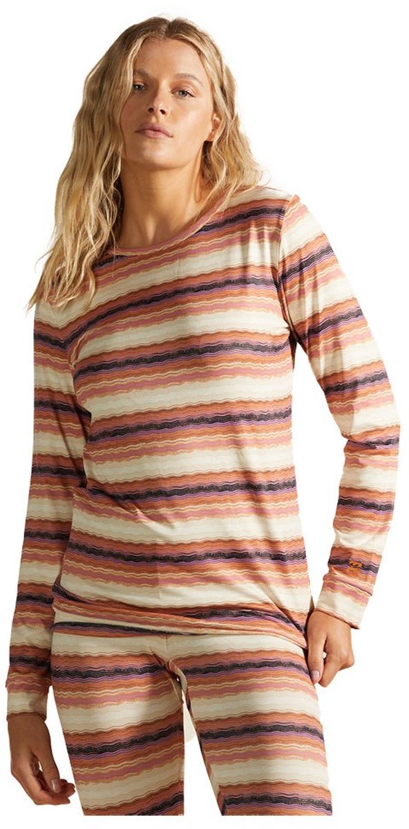 Billabong Warm Up Tech T-shirt Met Lange Mouwen XL Vrouw Adobe