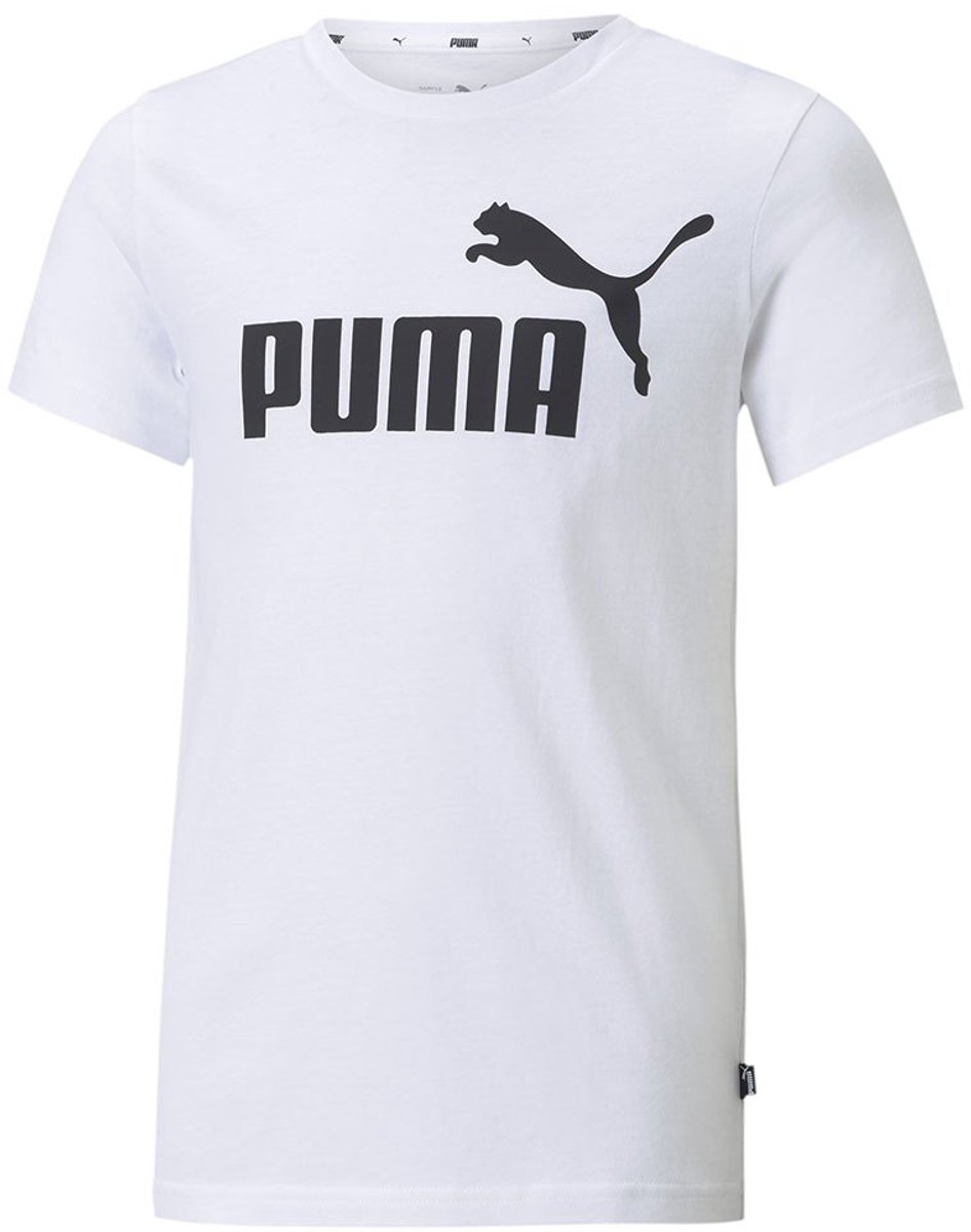 Puma Essential Logo T-shirt Met Korte Mouwen 4-5 Years Jongens Wit