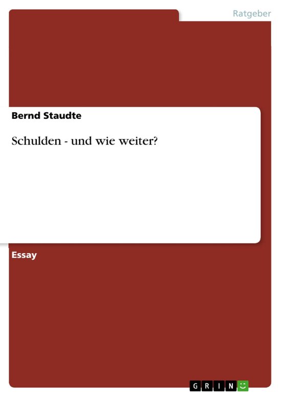 Schulden - Und Wie Weiter? - cover