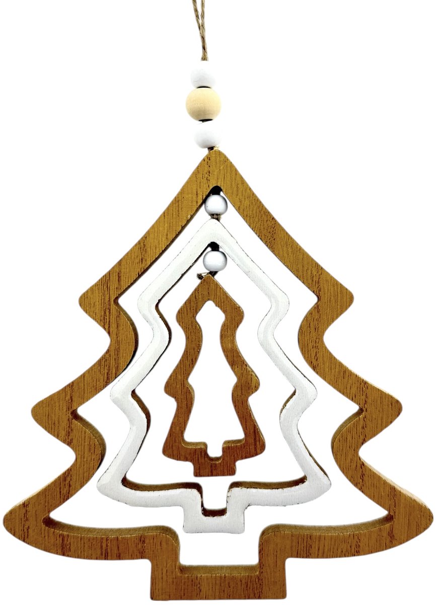 Houten Decoratieve kersthanger- kerst decoratie -Kerstboom hanger