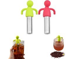 Set van 2 thee-infusers met siliconen handgreep - herbruikbaar