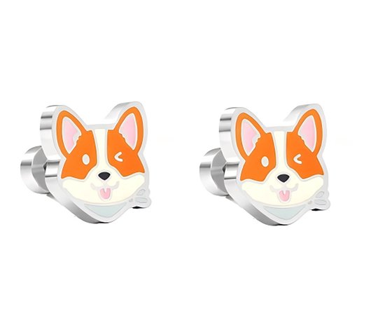 WeLoveSilver - Boucles d'oreilles enfant - Acier chirurgical - Chiens