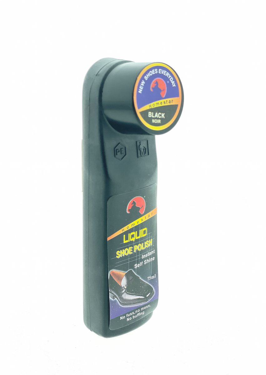 Homestar - Schoenpoets Zwart - Voor Leren Schoenen - 75 ml