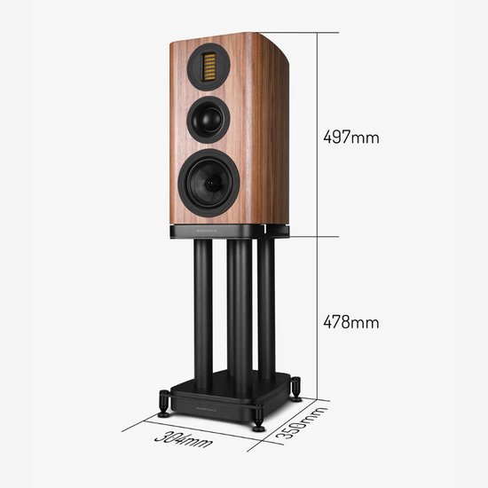 Wharfedale EVO 5.2 Boekenplank Speakers met stands - Hifi Stereo Set - Passieve Speaker - 3-Weg Luidsprekers - Wit — afbeelding 5