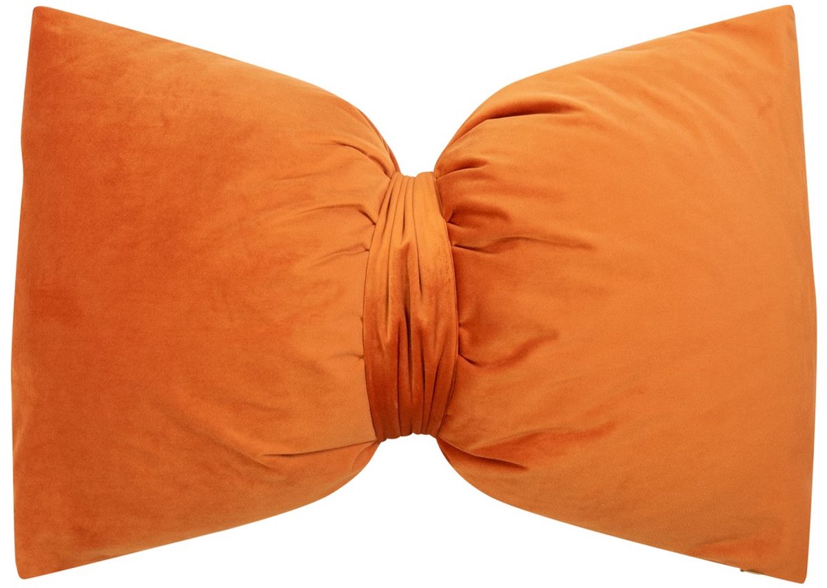 Strik Kussen Fluweel oranje 40x60cm