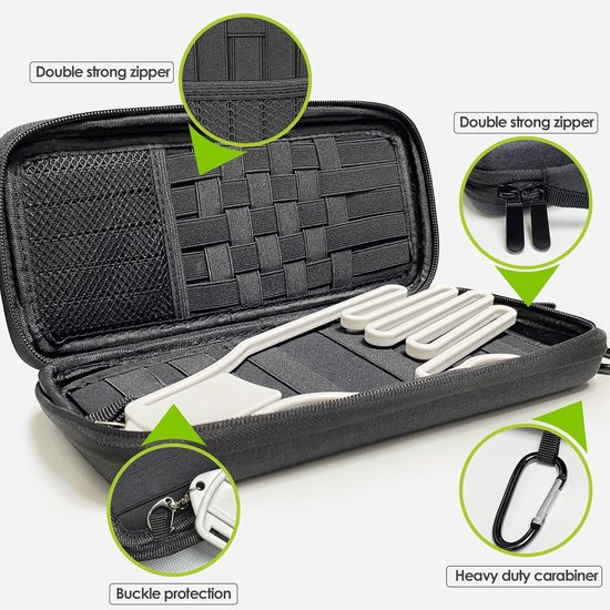 Golfhandschoenenhouder, opbergdoos voor golftassen, harde beschermdoos met handschoenvormer, vakken voor golfaccessoires en persoonlijke spullen, multifunctionele opbergtas voor golf, golfcadeaus voor mannen en vrouwen van Noah Golf — afbeelding 4