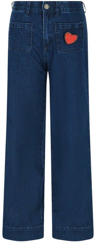 Like Flo - Fabiana Flo girls wide leg denim - Raw denim - Maat 140
